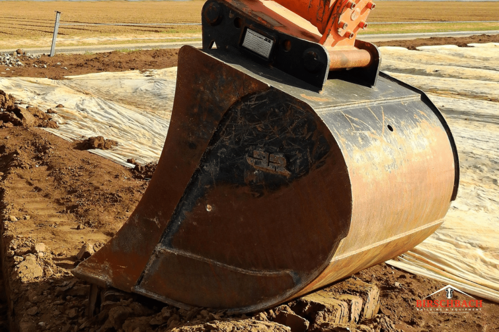Excavator claw close-up.